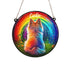 Pomeranian Rainbow Bridge Personalised Stained Glass Effect Suncatcher